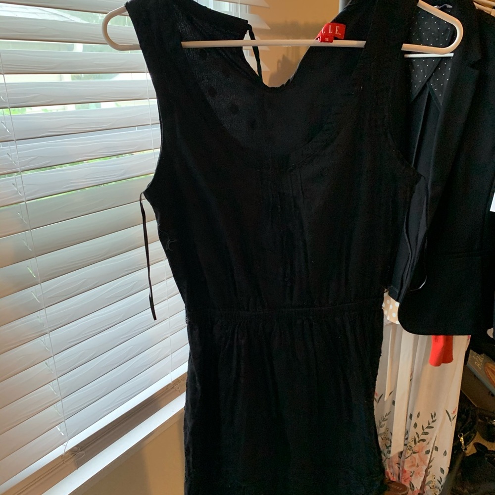 Black eyelet dress